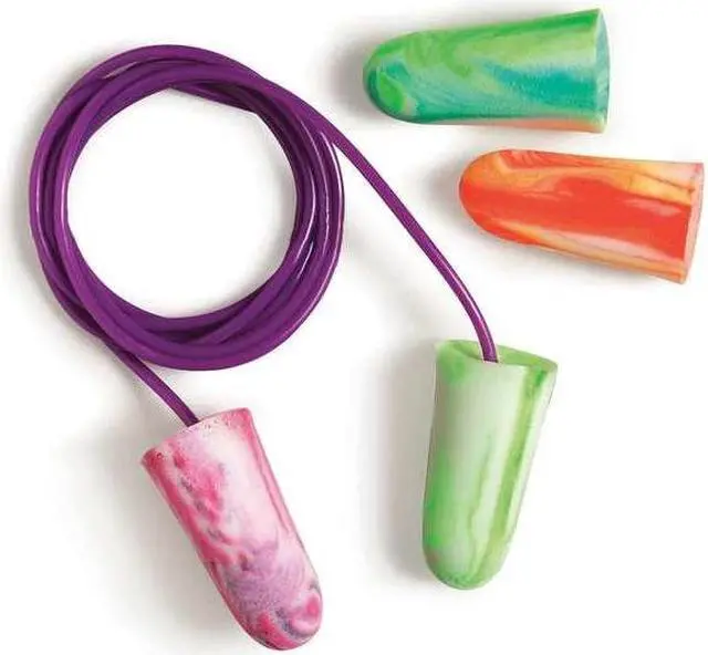 Alt view image 8 of 13 - SparkPlugs Single-Use Earplugs, Cordless, 33NRR, Random Color Patterns