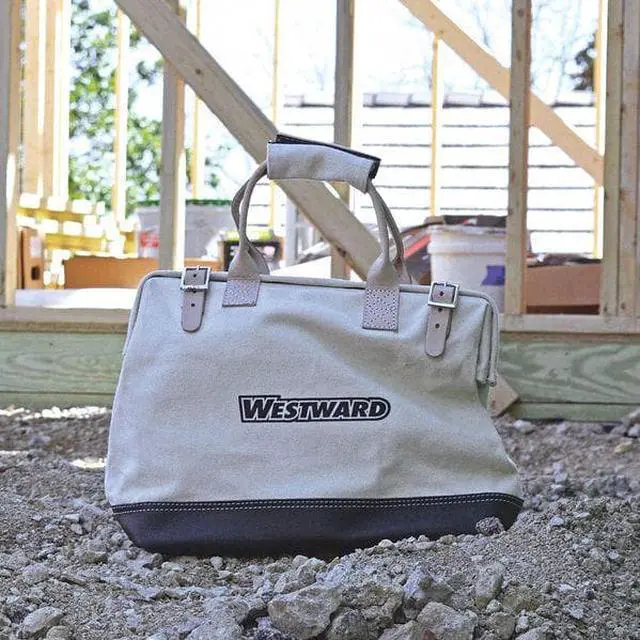 Alt view image 4 of 4 - WESTWARD 53JW33 Tool Bag, Tan, Canvas, 1 Pockets