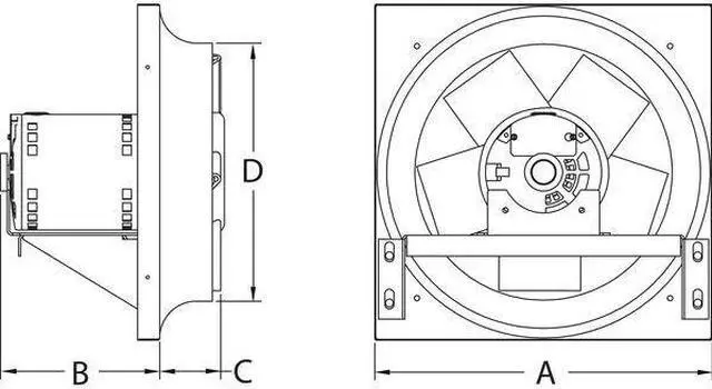 Alt view image 5 of 5 - Exhaust Fan, 10 In, 730 CFM