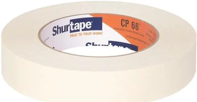 Alt view image 8 of 10 - Shurtape CP 66 Contractor Grade, High Adhesion Masking Tape, 18mm x 55m, Natural, 1 Roll 100778