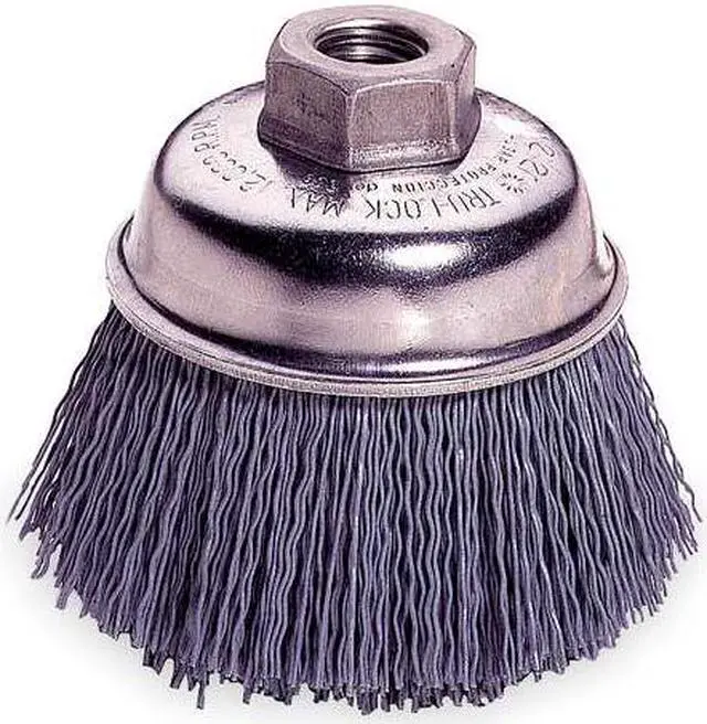 Alt view image 6 of 6 - WEILER 97603 Cup Wire Brush, Threaded Arbor, 3-1/2"