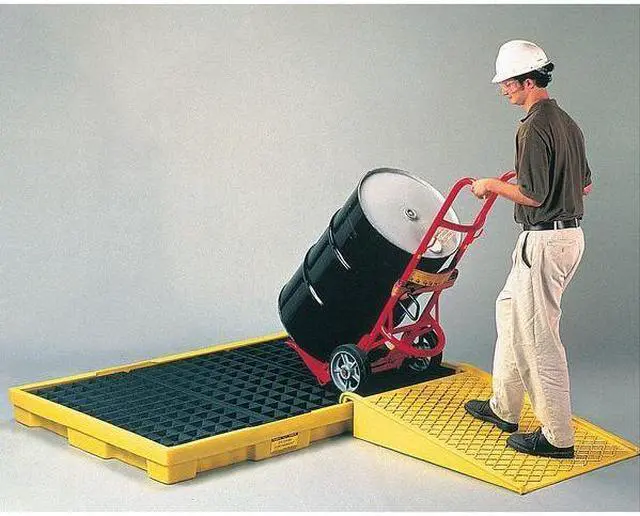 Alt view image 5 of 8 - EAGLE MFG 1689 Spill Pallet Ramp,Yellow,1500 lb.