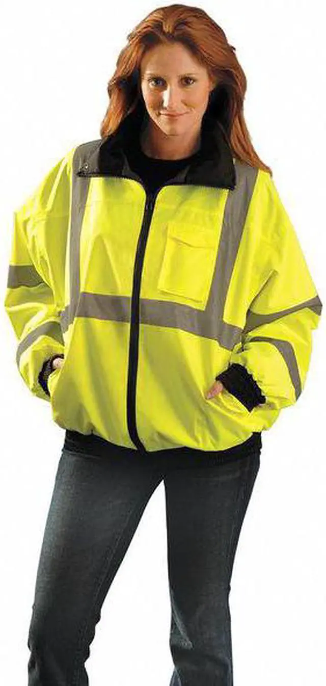 Alt view image 4 of 4 - OCCUNOMIX LUX-ETJBJ-YL Unisex Jacket, 100% Polyester, Yellow, L