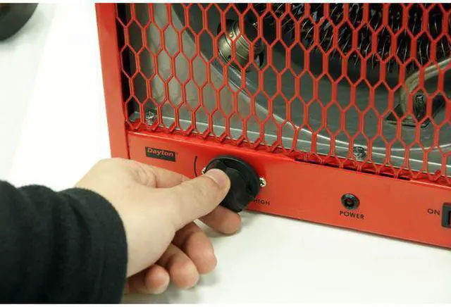 Alt view image 7 of 11 - DAYTON 3VU36 Portable Electric Jobsite & Garage Heater, 5600W/4200W, 208/240V AC