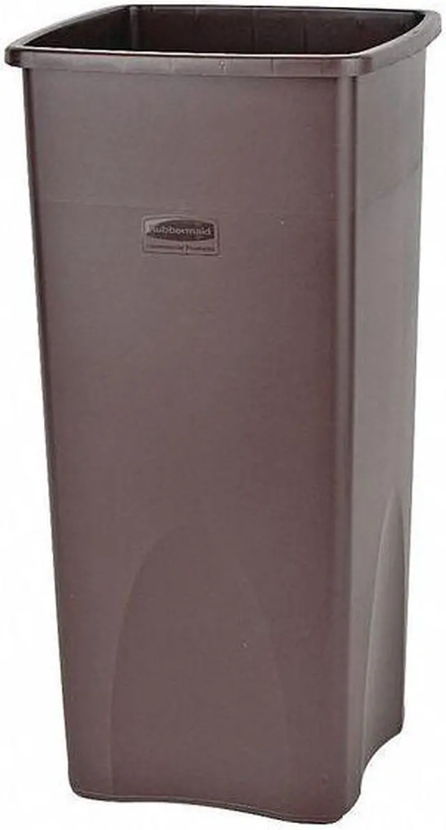 Alt view image 7 of 9 - RUBBERMAID FG268988BEIG Trash Can Top,Drop Top,Swing Closure