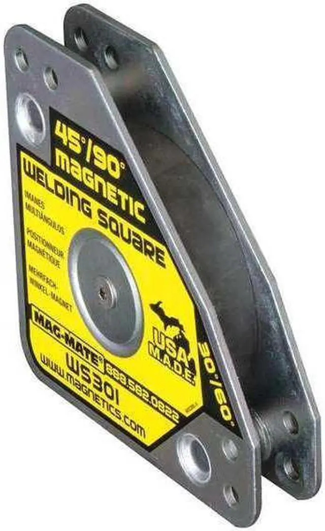 Alt view image 4 of 4 - Mag-mate Magnetic Welding Square, 3-3/4in.L, 60 lb. Silver  Ceramic WS301AX3
