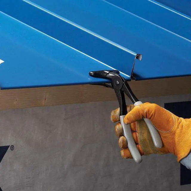 Alt view image 4 of 4 - MALCO SG11 Offset Seamer and Tong, Straight/Sharp Curves, 9-1/2", Cast Steel