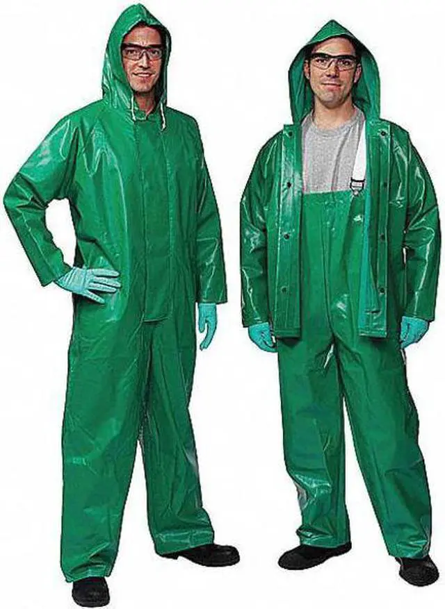 Alt view image 5 of 7 - TINGLEY V41108 Flame Resistant Coverall Rain Suit, PVC, 17 mil Thick, Attached