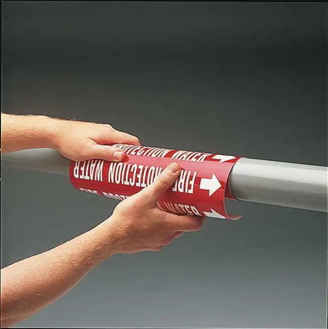 Alt view image 3 of 4 - BRADY 4032-B Pipe Mrkr,Compressed Air,1-1/2to2-3/8 In, 4032-B