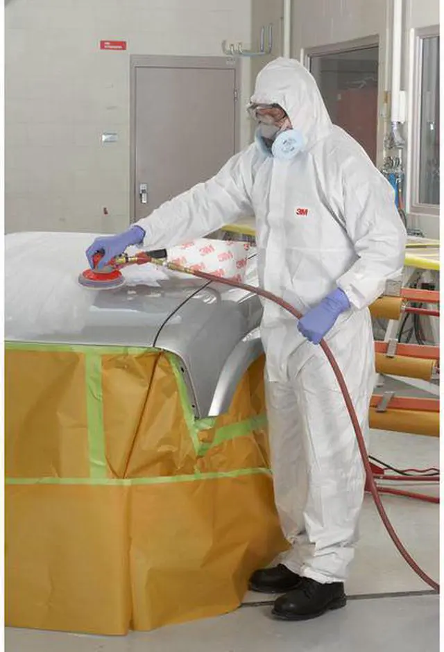 Alt view image 3 of 3 - 3M 4510-M Hooded Disposable Coveralls, M, White, Microporous Laminate