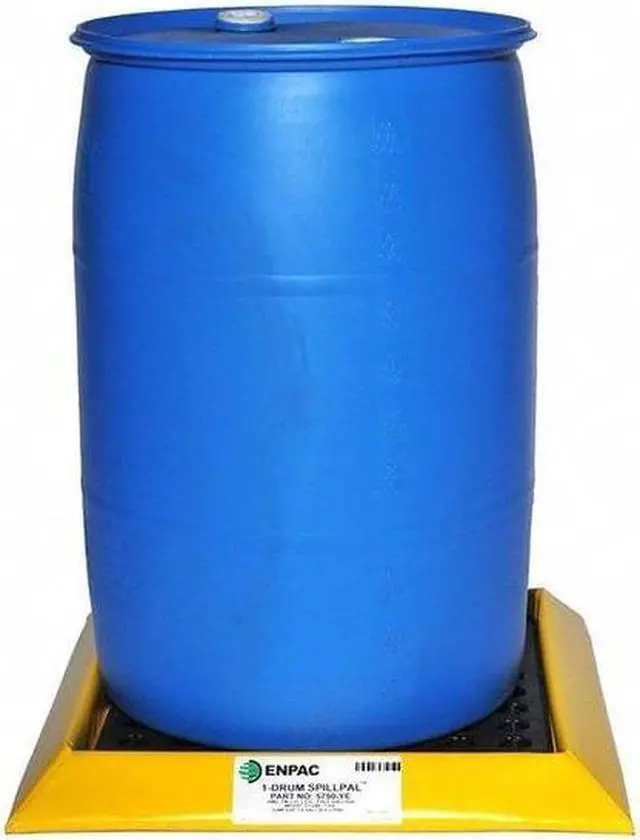 Alt view image 6 of 7 - ENPAC 5750-YE-G Drum Spill Cntnmnt Pallet,1 Drum
