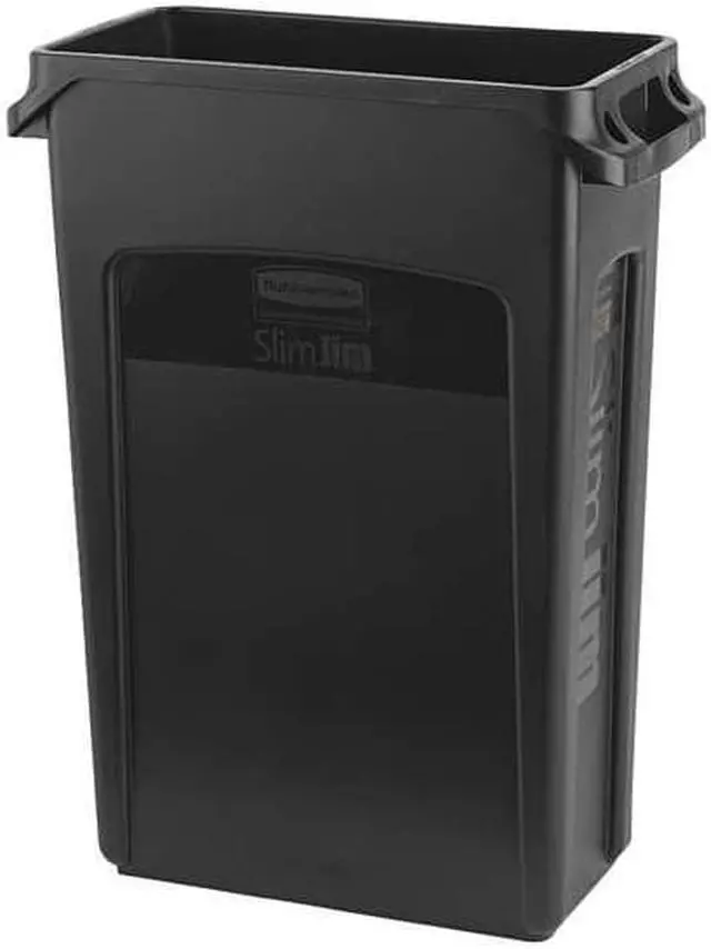 Alt view image 7 of 8 - RUBBERMAID FG267360GRAY Trash Can Top,Drop Top,Swing Closure,Gr