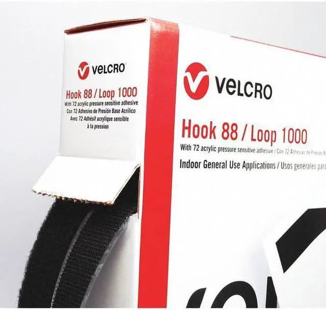 Alt view image 2 of 2 - VELCRO BRAND 31302 Reclosable Fastener, Acrylic Adhesive, 75 ft, 1 in Wd, White