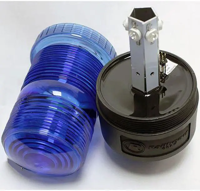 Alt view image 3 of 4 - RAILHEAD GEAR M490 LED B Warning Strobe,Blue,LED,120VAC