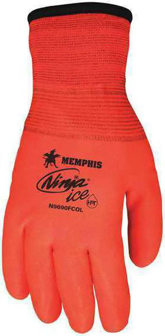 Alt view image 3 of 4 - MCR SAFETY N9690FCOM Cold Protection Gloves, Nylon / Acrylic Palm, Acrylic