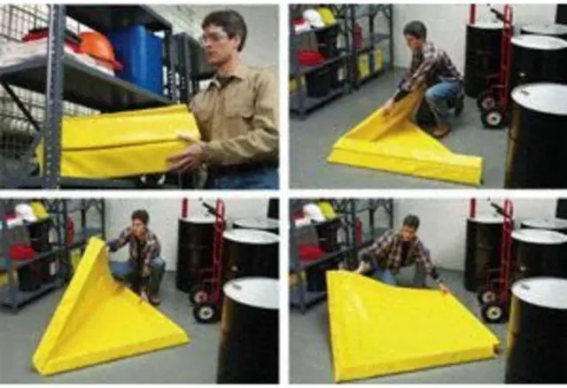 Alt view image 3 of 8 - ENPAC 5760-YE-G Spill Containment Tray, 24 gal Spill Capacity, 4 Drums