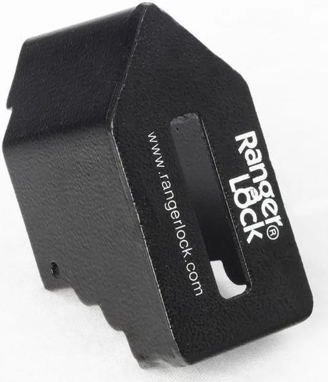 Alt view image 5 of 8 - RANGER LOCK RGET-00 Padlock Guard,Hardened Steel,Blk,5-1/4"L