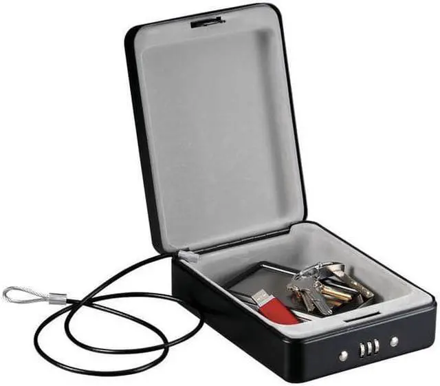 Alt view image 13 of 20 - P005C Portable Combination-Lock Security Safe 0.05 cu ft 5.9 x 8 x 2.6 Black
