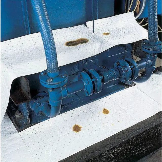 Alt view image 7 of 8 - BRADY ENV50 Sorbent Pad, 50 gal, 30 in x 30 in, Oil, White, 50 PK