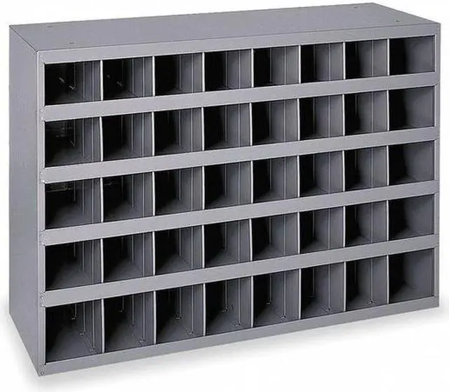 Alt view image 3 of 5 - DURHAM MFG 360-95 Prime Cold Rolled Steel Pigeonhole Bin Unit, 12 in D x 42 in