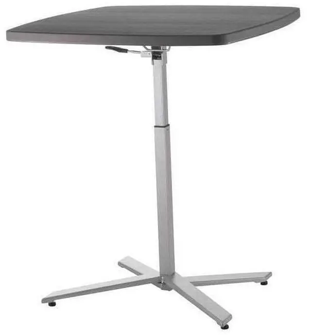 Alt view image 4 of 10 - NSP Cafe Time Adjustable-Height Table - Square - 36w x 36d x 30 to 42h - Charcoal Slate  CTT3042