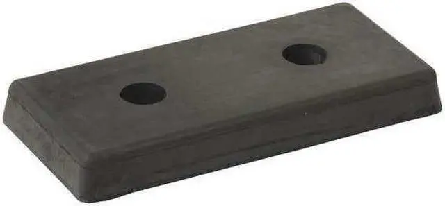 Alt view image 5 of 5 - VESTIL B-818 Dock Bumper,8 in. D,Rubber,Rectangular