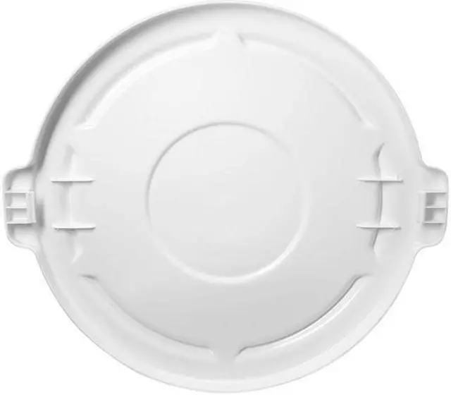 Alt view image 5 of 8 - RUBBERMAID FG264560WHT Brute Trash Can Top,Flat,Snap-On Closure,White