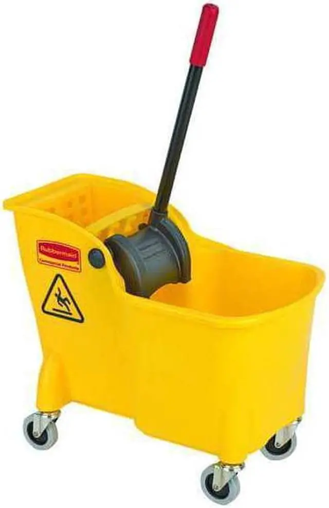 Alt view image 5 of 5 - RUBBERMAID FG738000YEL Mop Bucket and Wringer,7.75 gal.,Yellow