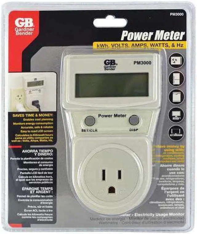 Alt view image 3 of 4 - Gardner Bender Energy Management Device, 8" D, 125VAC, LCD  PM3000