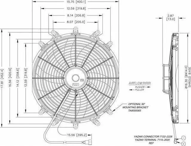 Alt view image 2 of 2 - MARADYNE M166K Cooling Fan,16 Inch,12 VDC,1810 CFM