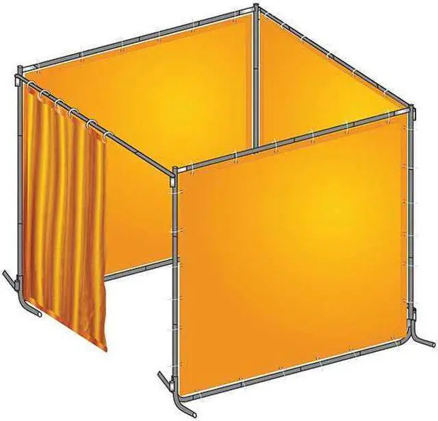 Alt view image 2 of 2 - ZORO SELECT 22RP06 Welding Booth Kit, Transparent PVC, 6 ft. W., 6 ft. H., 13