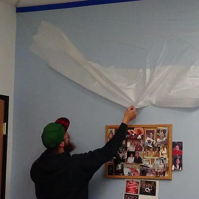 Alt view image 3 of 8 - AMERICOVER RWC10 Static Film,Painters Tape Edge,10x100 ft