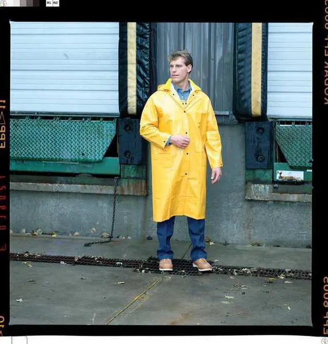 Alt view image 3 of 9 - MCR SAFETY 200CX2 Raincoat Detachable Hood,Yellow,2XL