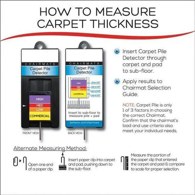 Alt view image 5 of 7 - ZORO SELECT 29PL63 Chair Mat,Traditional Lip,45 x 53 In.