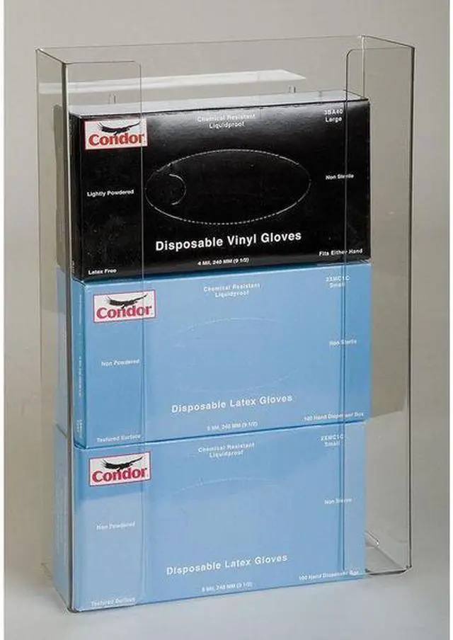 Alt view image 3 of 3 - ZORO SELECT 3RZT1 Glove Dispenser, PETG, Holds (3) Boxes ,Clear ,16.25 X 10.75