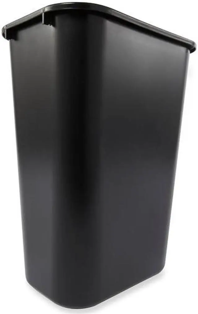 Alt view image 4 of 7 - RUBBERMAID FG295700BLA 10 gal. LLDPE Rectangular Trash Can, Black