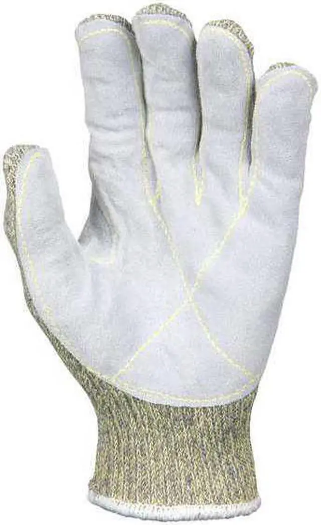 Alt view image 4 of 5 - Mcr Safety Leather Cut-Resistant Gloves Multi 7 Gauge  93861M