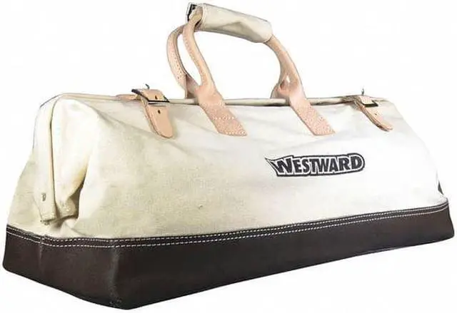 Alt view image 3 of 4 - WESTWARD 53JW32 Tool Bag, Tan, Canvas, 1 Pockets