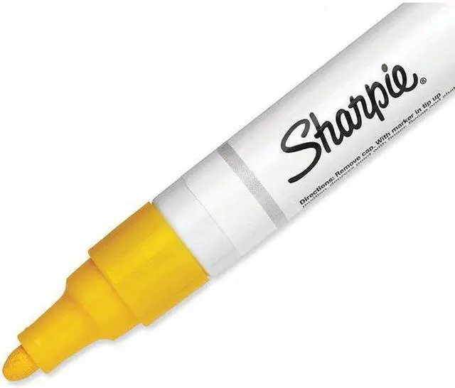 Alt view image 5 of 7 - Sharpie Permanent Paint Marker Medium Point Yellow 35554