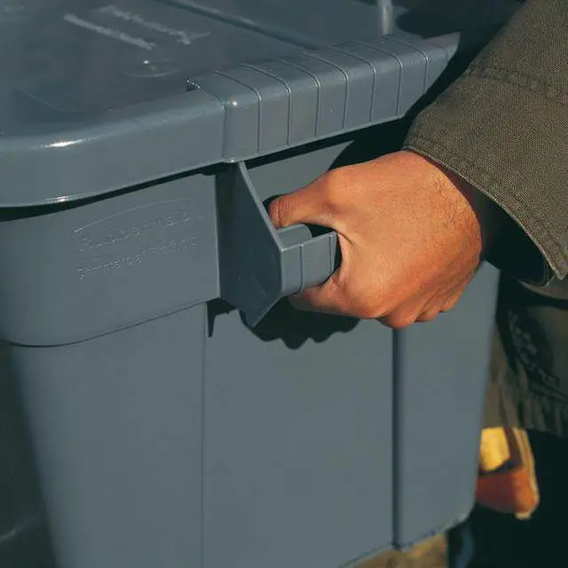 Alt view image 6 of 8 - RUBBERMAID COMMERCIAL FG9S3100GRAY Stack & Nest Storage Tote W/ Lid, 20 gal,