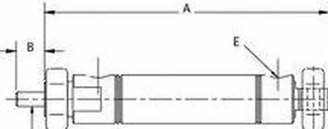 Alt view image 2 of 2 - SPEEDAIRE NCDME200-0200 Round Body Cylinder, 2 in Bore, 2 in Stroke, Round Body