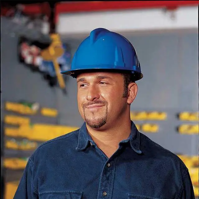 Alt view image 7 of 7 - Hard Hat, Front Brim, Slotted, Ratchet, White