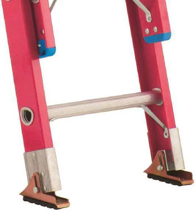 Alt view image 3 of 4 - WESTWARD 44YY67 16 ft Fiberglass Extension Ladder, 300 lb Load Capacity