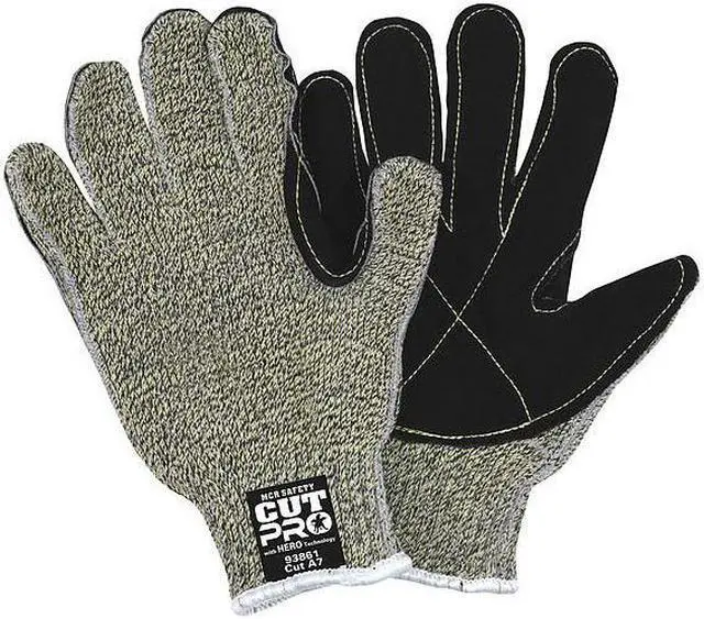 Alt view image 5 of 5 - Mcr Safety Leather Cut-Resistant Gloves Multi 7 Gauge  93861M