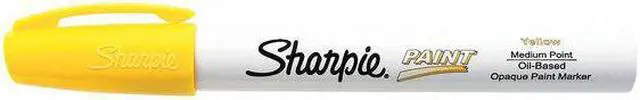 Alt view image 4 of 7 - Sharpie Permanent Paint Marker Medium Point Yellow 35554