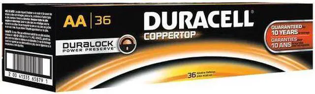 Alt view image 6 of 10 - DURACELL mn15p36 Duracell CopperTop AA Alkaline Battery, 36 PK, 1.5VDC