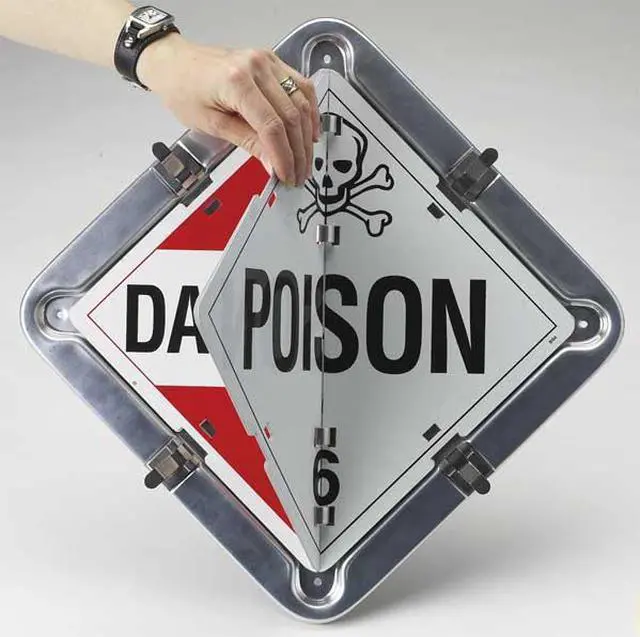 Alt view image 4 of 4 - BRADY 59955 DOT Container Placard, Various DOT Classes, Aluminum, 13-5/8" W x
