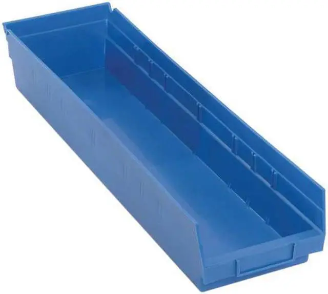Alt view image 2 of 4 - QUANTUM STORAGE SYSTEMS QSB106BL Blue Shelf Bin, 23-5/8"L x 6-5/8"W x 4"H