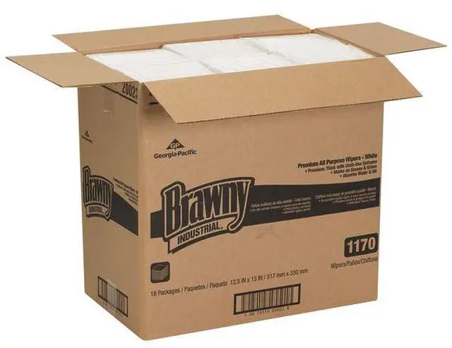 Alt view image 5 of 9 - GEORGIA-PACIFIC 20023 Disposable Wipes, 13" x 12-1/2", 18 Pack, 65 Sheets/ Pack