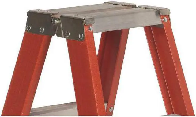 Alt view image 8 of 9 - LOUISVILLE FM1404HD 4 ft Fiberglass Twin Stepladder, 375 lbs. Capacity
